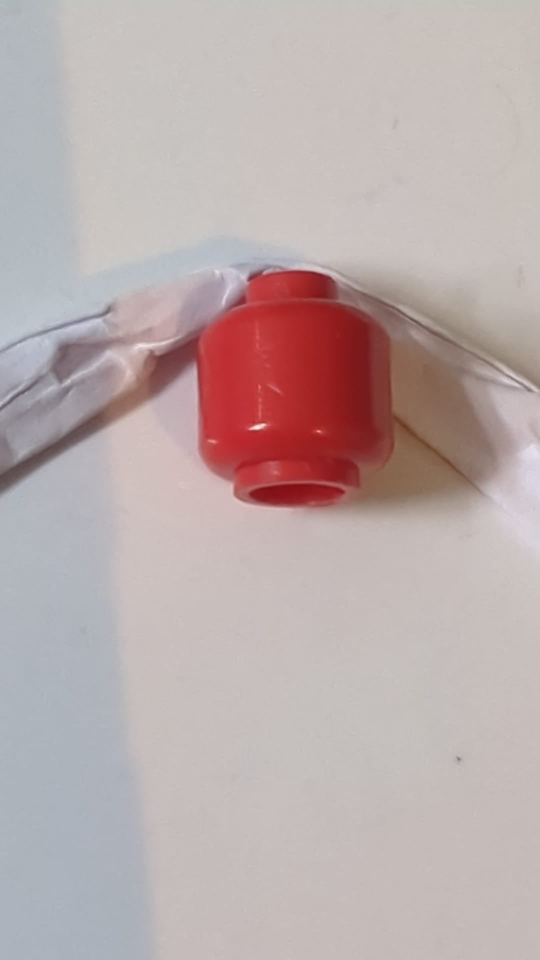 Minifigur, Kopf „Einfach“ – Massiver Noppen rot