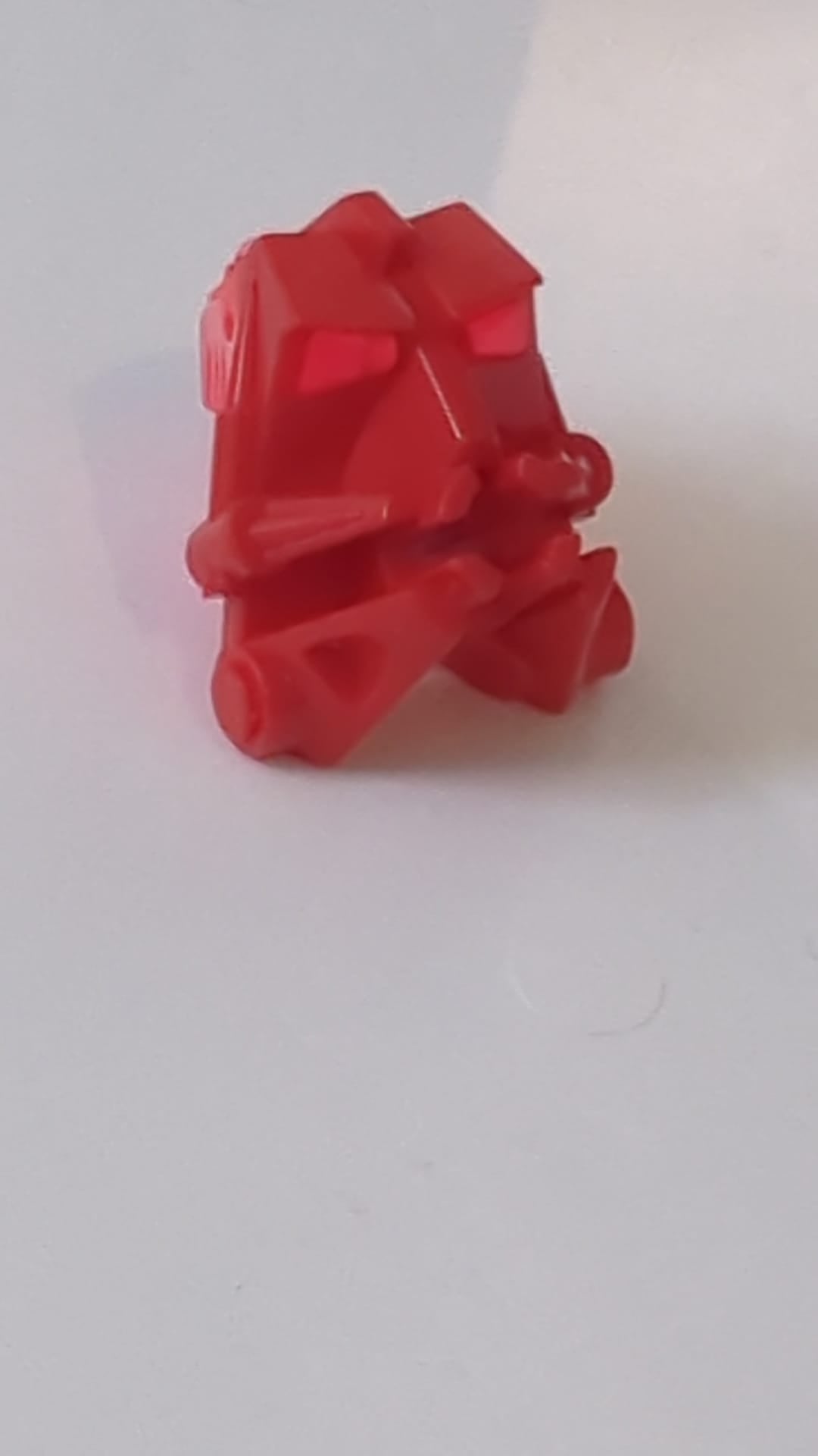 3x4x1 2/3 Bionicle Kopf-Verbindungsblock mit transparent-dunkelrosa Augen-/Gehirn-Stab (32553 / 32554) rot