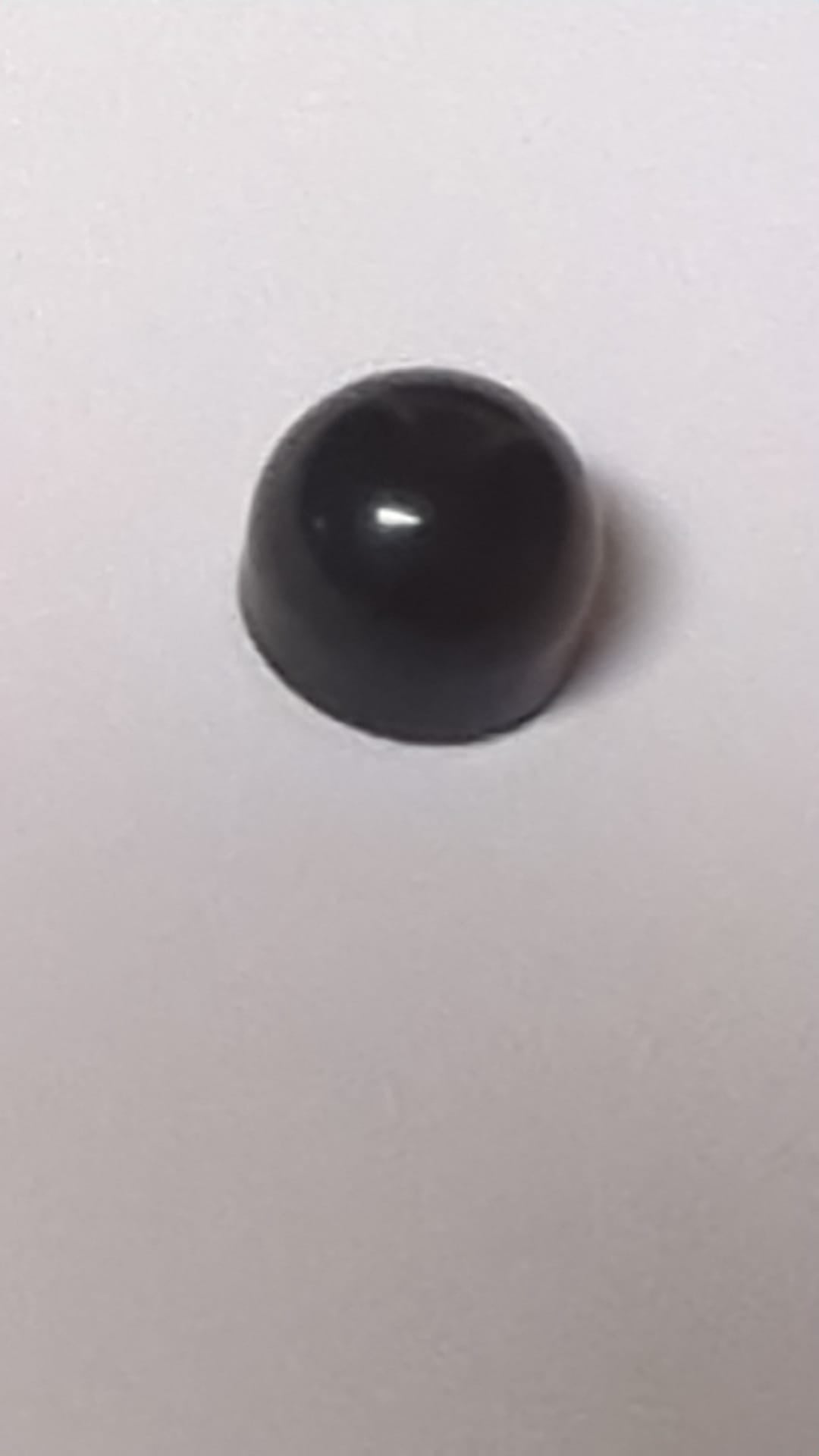 NEU 1 x 1 x 2/3 Stein, rund mit gewölbter Oberseite schwarz