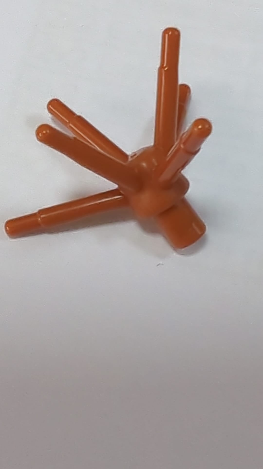 NEU Pflanzenblumenstiel mit Stange und 6 Stielen dunkelorange