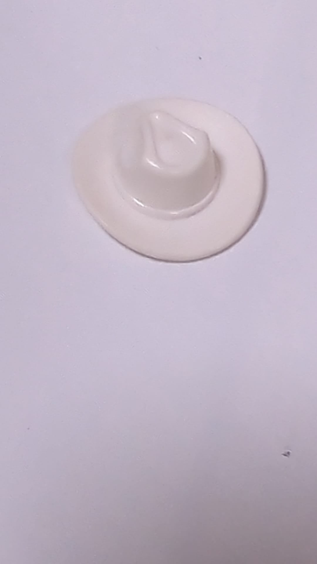 Kopfbedeckung Hut, sehr breiter Rand, Outback-Stil (Fedora), weiß