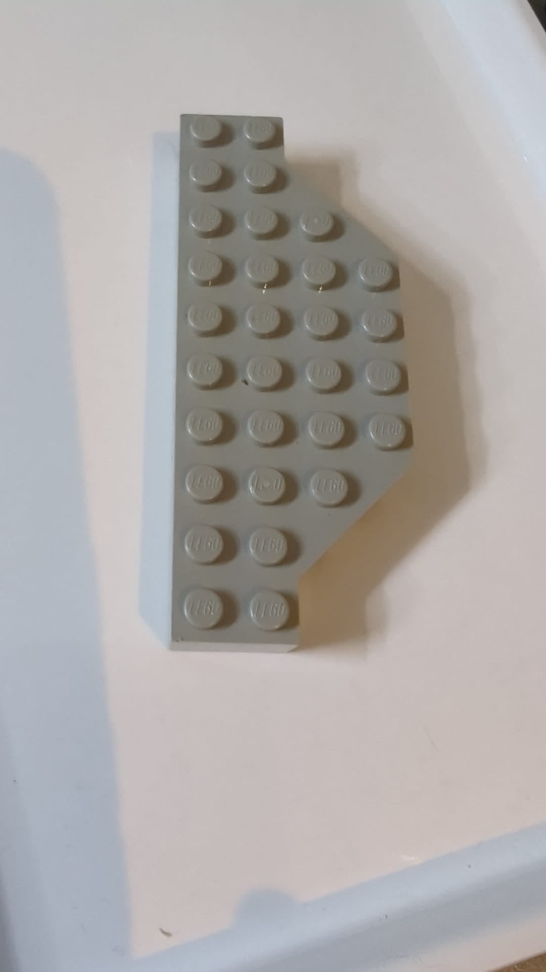 4x10 Stein modifiziertes mit abgeschnittenen Ecken althellgrau