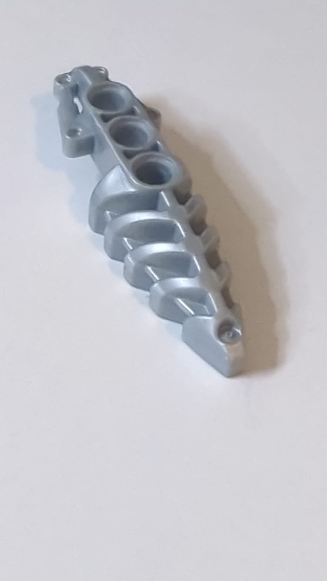 Bionicle Fußvisier mit 3 Stiftlöchern pearl hellgrau