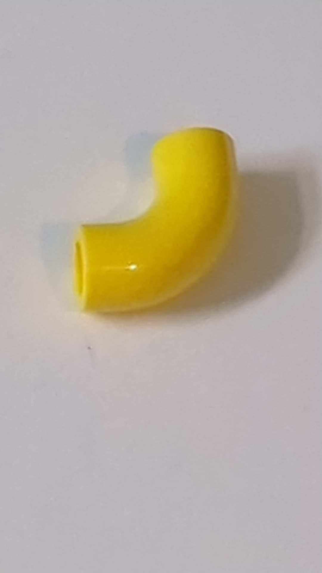1x1 Rundstein d. 90 Grad Winkel Macaroni - Ohne Bolzen - Typ 2 - Achsenloch gelb