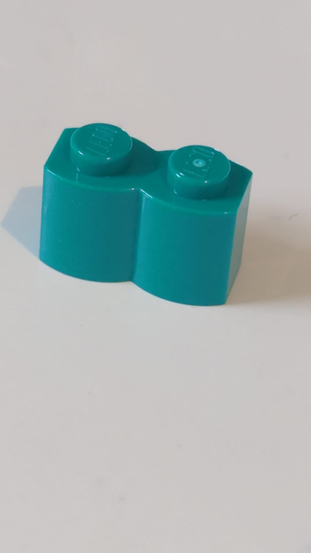 1x2 Stein, modifiziert Palisaden Profil türkis