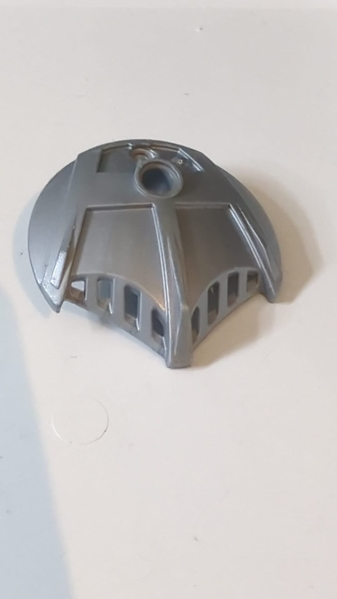 5x5 Bionicle-Waffe Schild mit 3 oberen Finnen pearl hellgrau