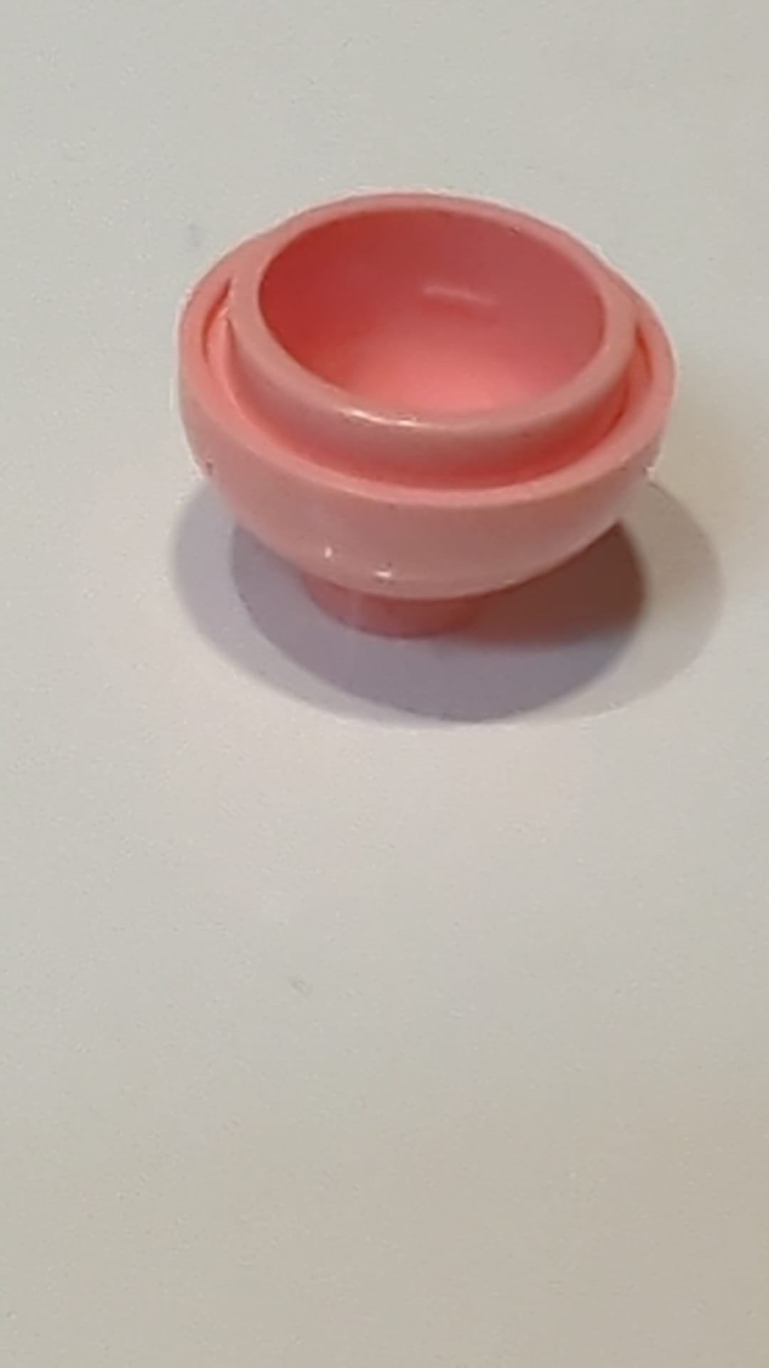 NEU 2 x 2 Stein, rund mit gewölbter Unterseite warm rosa