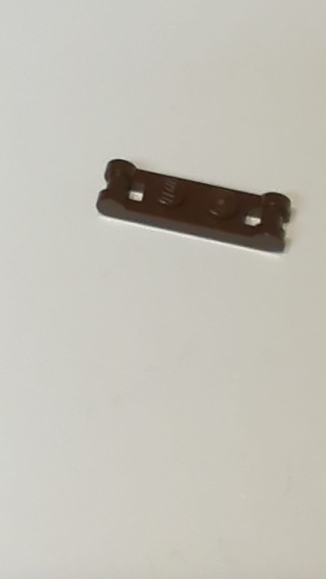 NEU 1 x 2 Platte, modifiziert mit Griffstangen an den Enden dunkelbraun