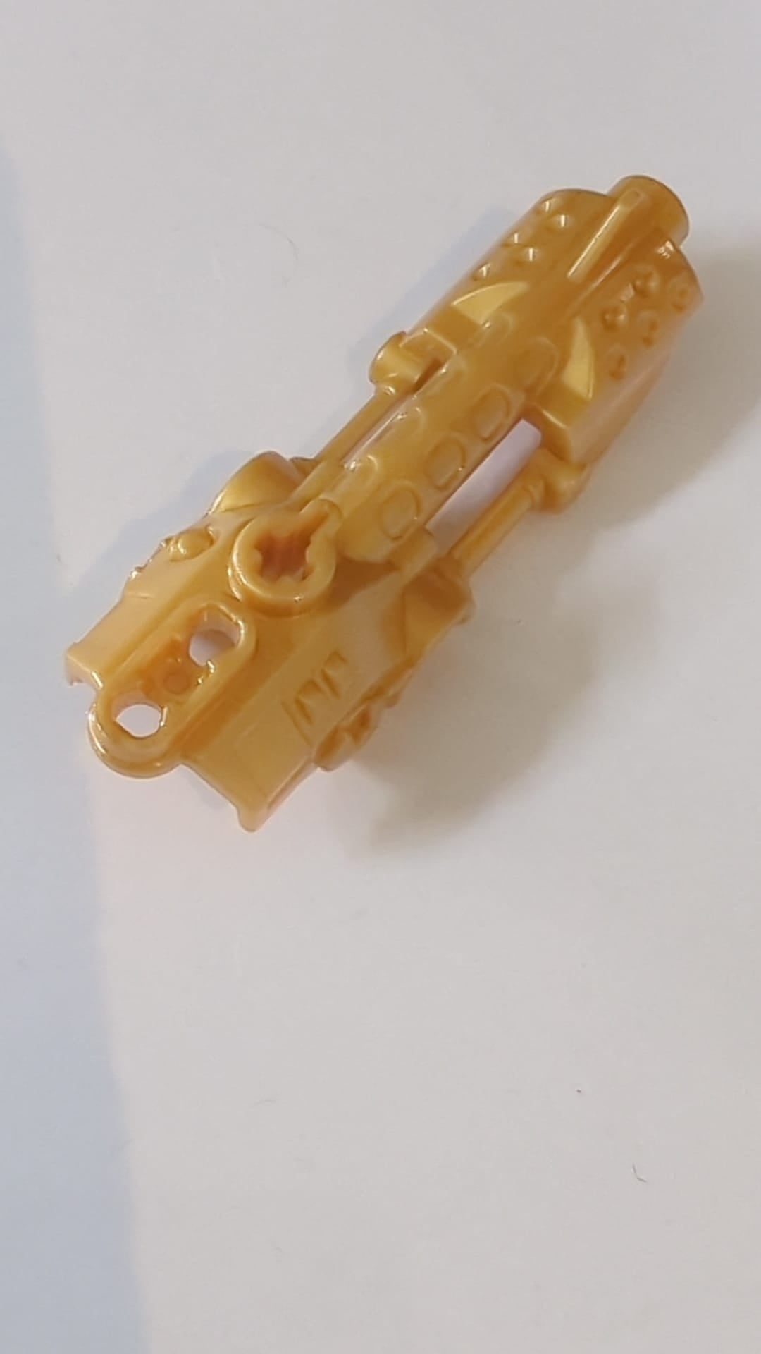 Hero Factory Waffe, Zamor Kugelwerfer Oberteil mit Lauf und Visier pearlgold