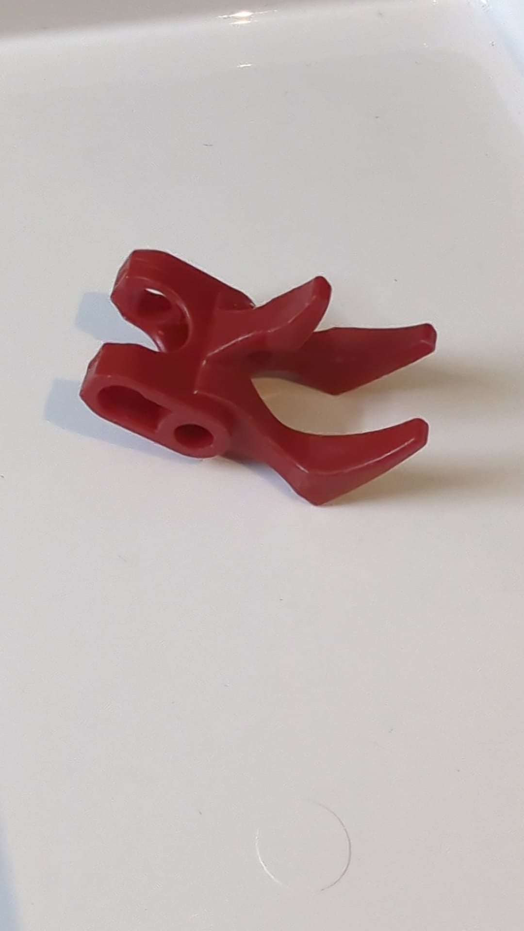 Große Figurenklaue mit Kugelgelenk dunkelrot
