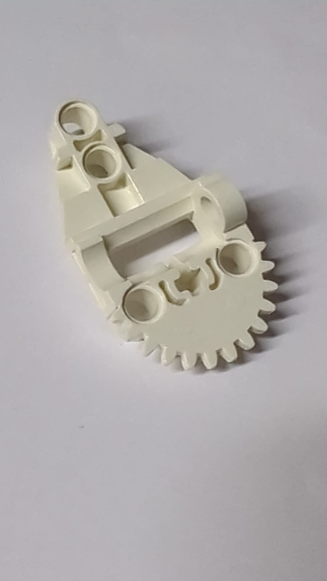 Technik Zahnrad Gearbox Hälfte weiß