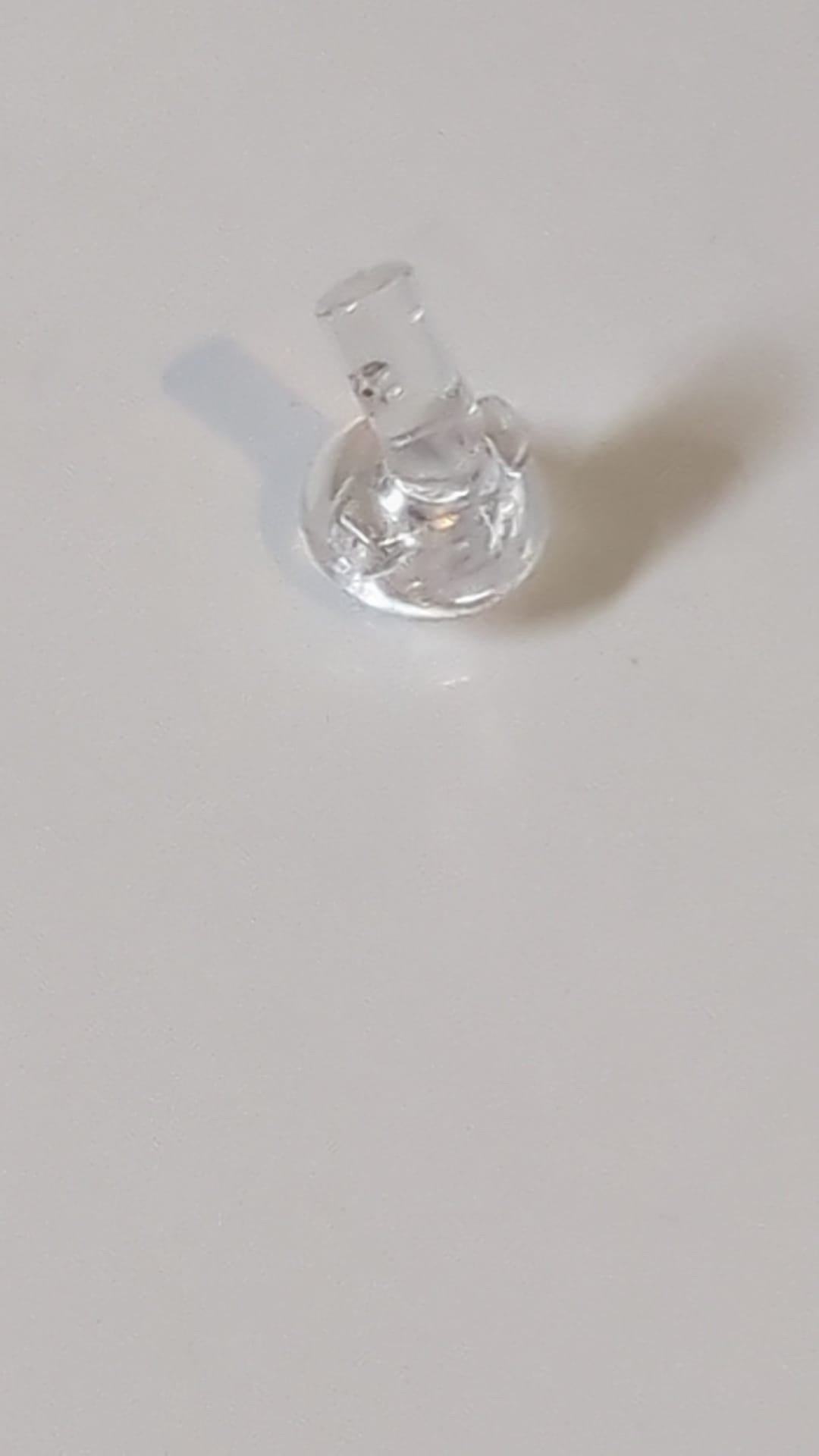 Stange 1L mit abgewinkeltem Hohlbolzen transparent weiß
