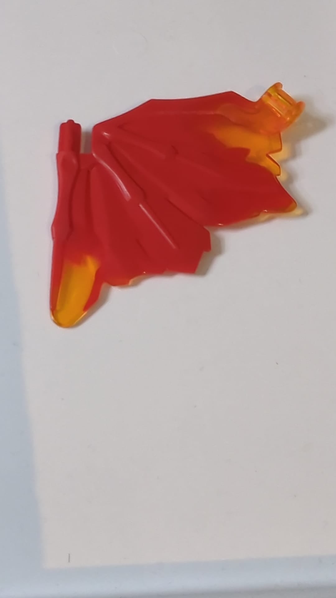 9x6 Drachenflügel 9 x 6 mit marmoriertem rotem Muster transparent orange