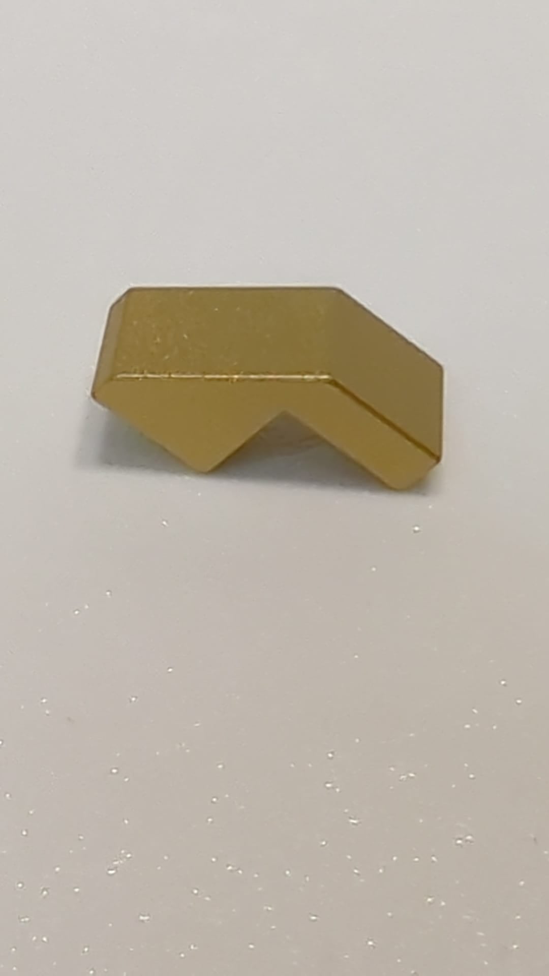 NEU Schrägstein 45° 2 x 1 mit Ausschnitt metallic gold