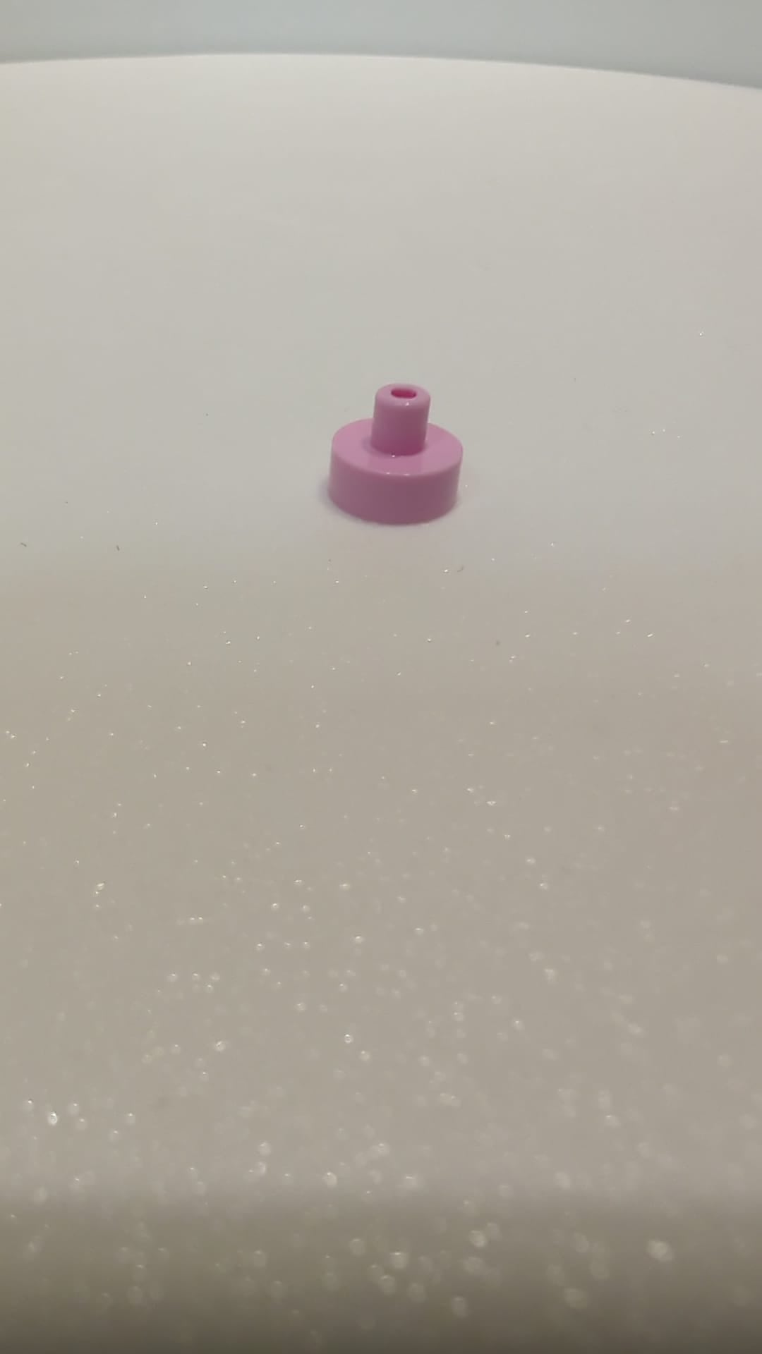 NEU Fliese, rund 1 x 1 mit Stab / Pinhalter rosa