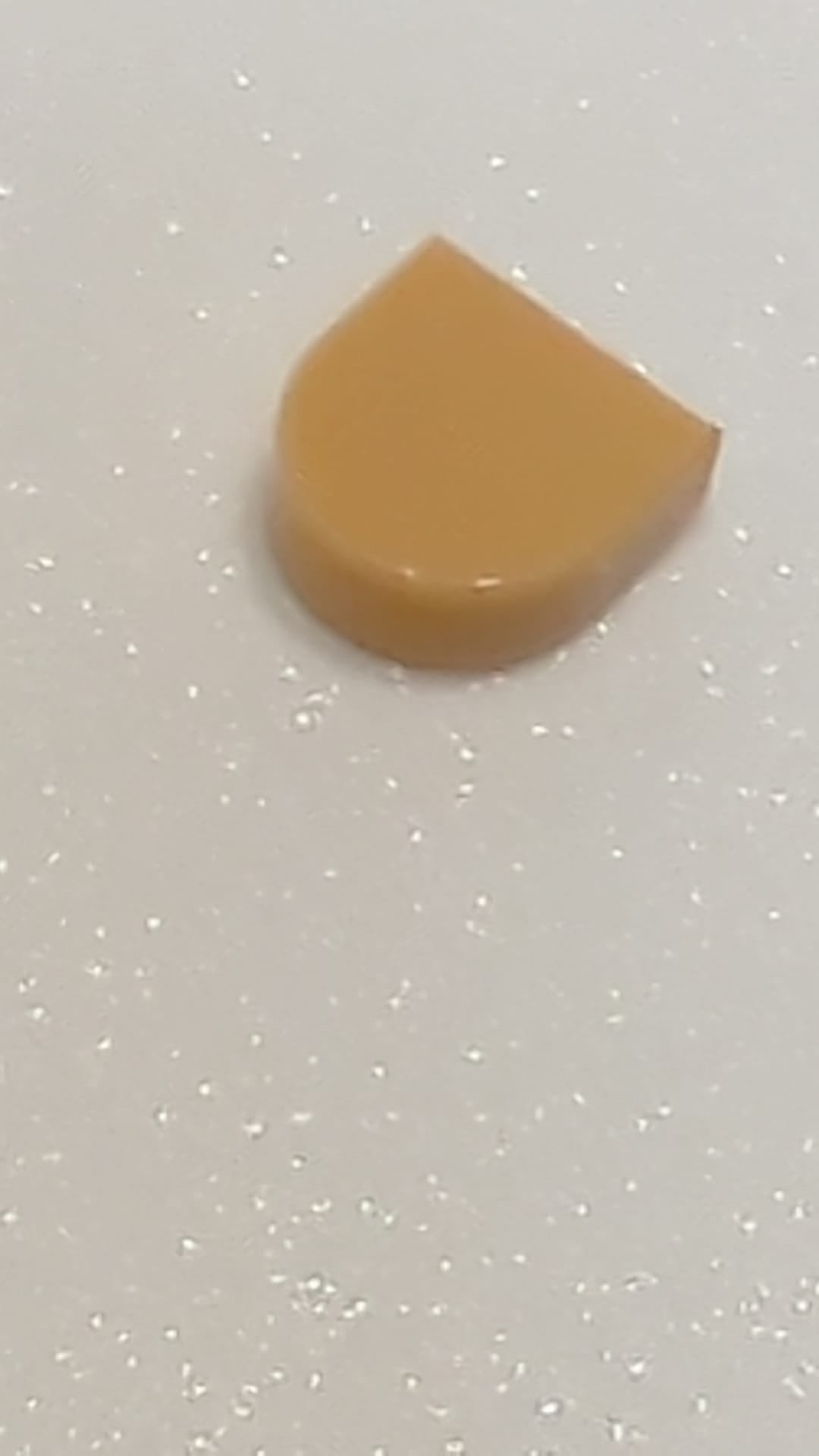 NEU Fliese, Rund 1 x 1 Halbkreis verlängert medium beige