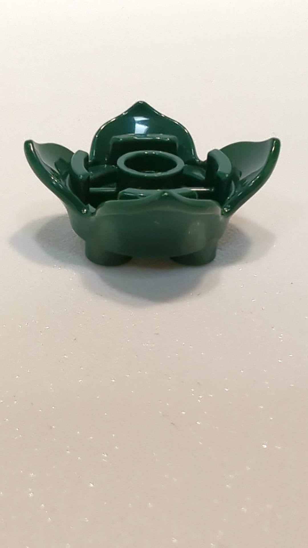 NEU Pflanze Blüte 2 x 2 mit 4 Blättern und Achsloch dunkelgrün