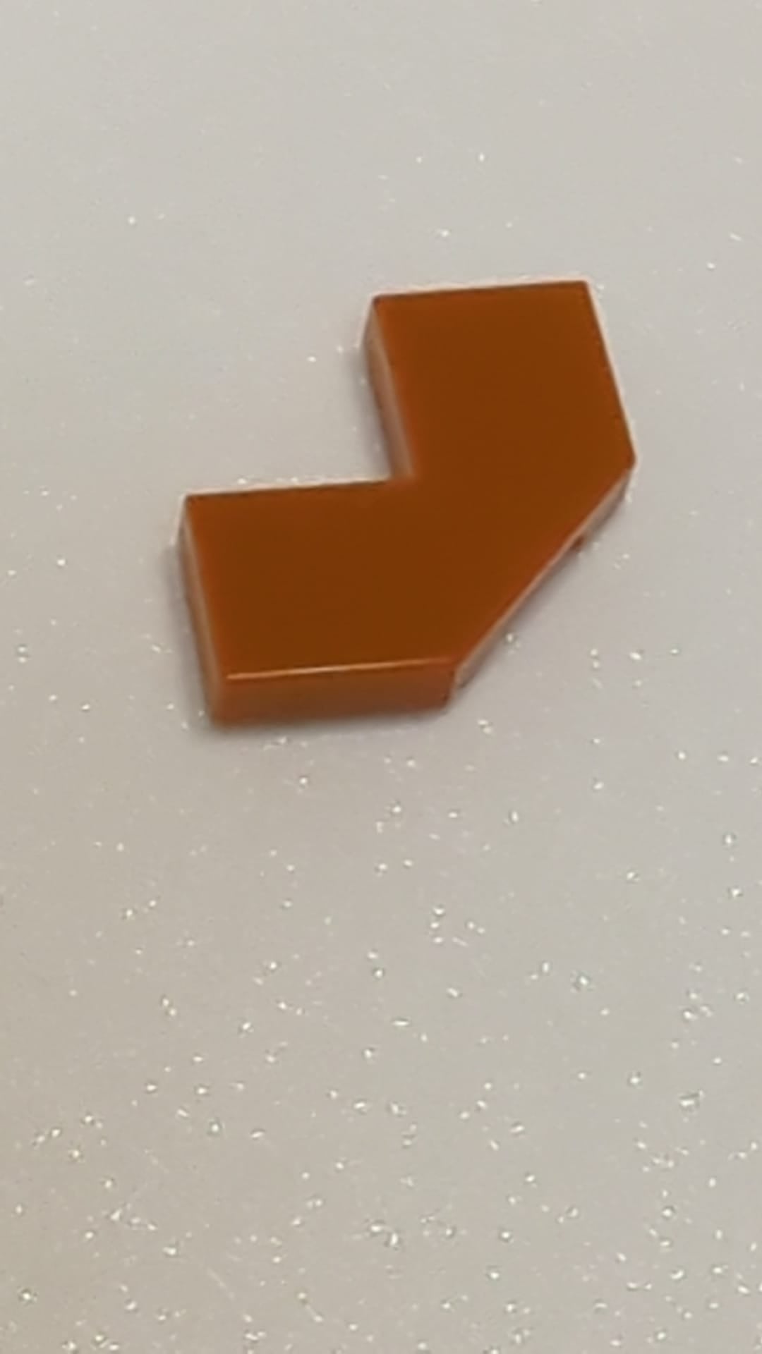 NEU Fliese, Modifiziert Facette 2 x 2 dunkelorange