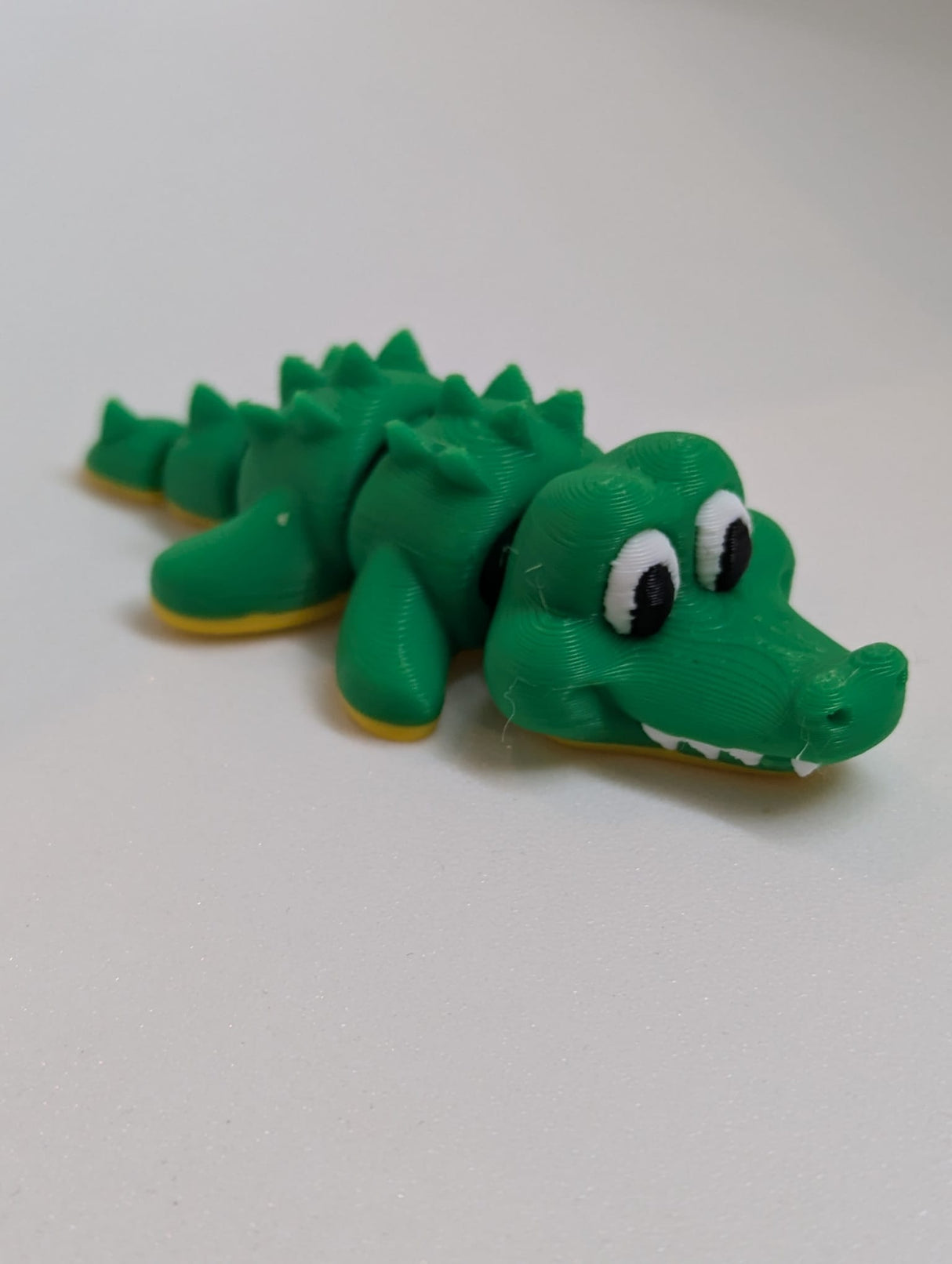 Flexibles Krokodil 3D grün gelb