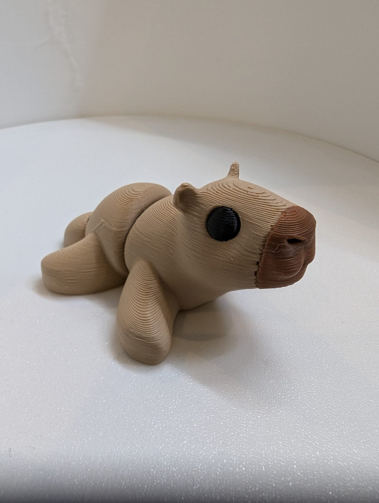 Flexibler Capybara / Wasserschwein 3D 3farbig beige