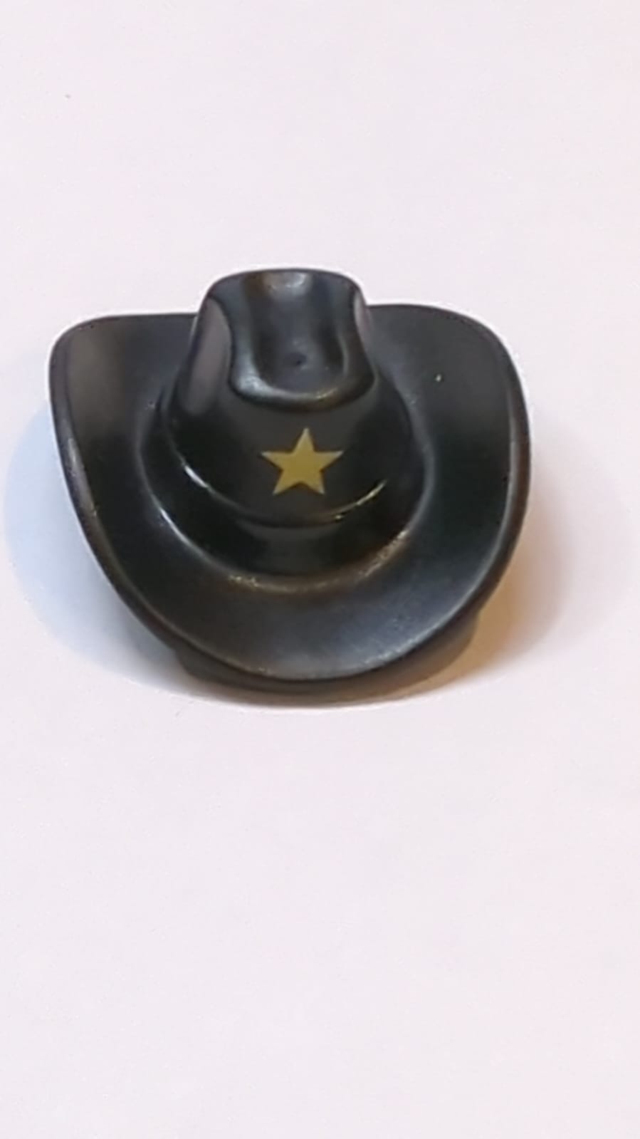 Hut Cowboyhut bedruckt mit goldenem Stern, schwarz