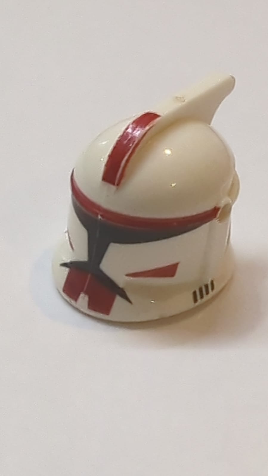 Kopfdeckung Helm SW Klonkrieger mit Löchern, Muster in Dunkelrot, weiß