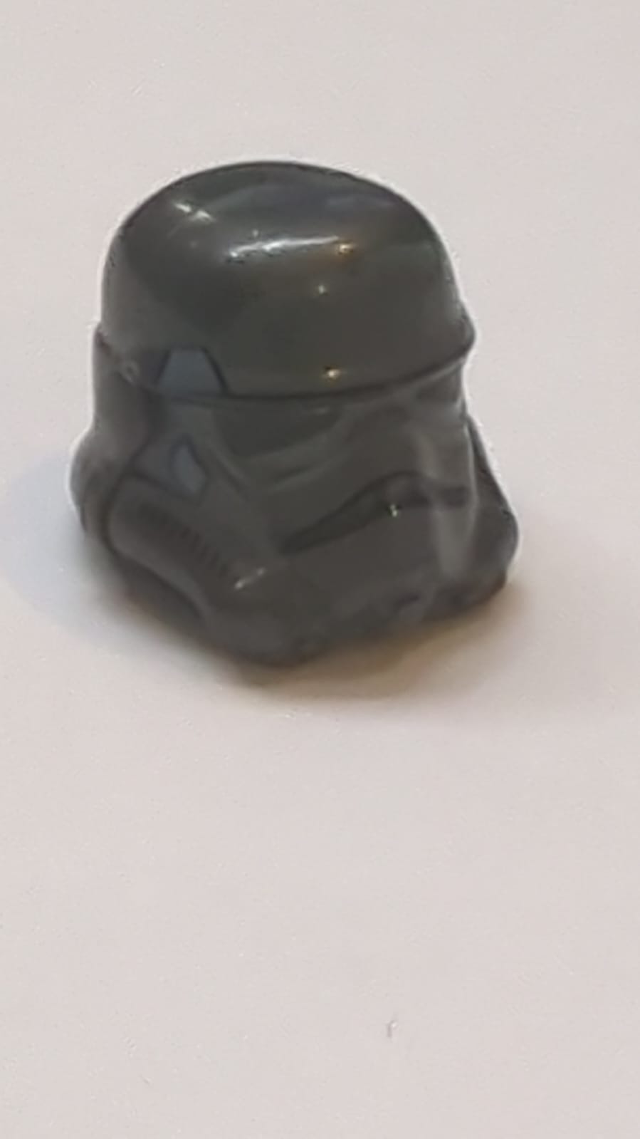 Kopfbedeckung Helm SW Sturmtruppler, 2 Kinnlöcher, Dunkelblau-Graues und Sandblaues Muster (Schatten-Sturmtruppler), titan