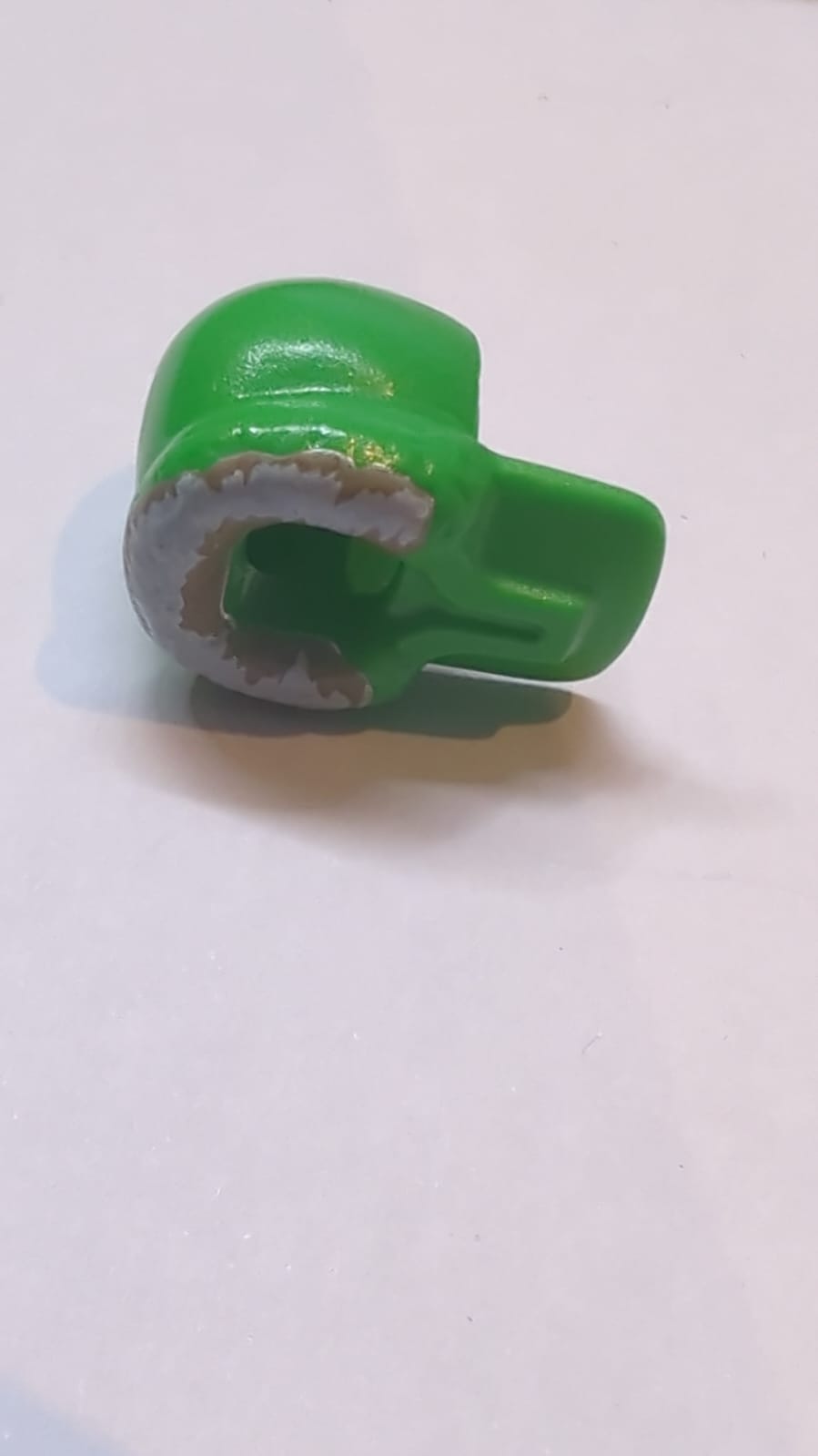 Kopfbekleidung Kapuze mit weißem und dunkelbraunem Fell gefüttert mediumgrün