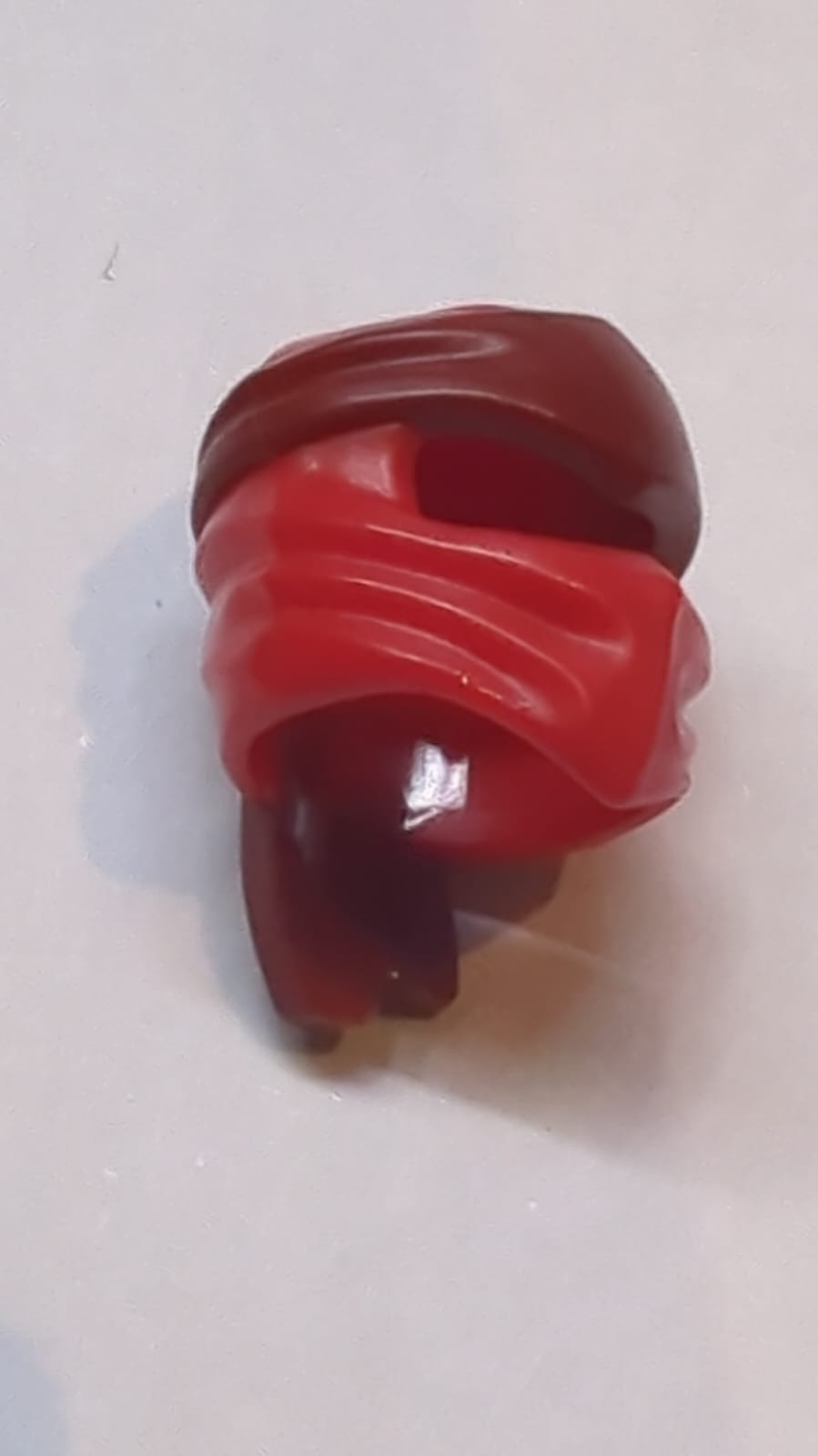 Kopfbedeckung Ninjago Wickeltyp 4 mit geformtem dunkelrotem Stirnbandmuster rot