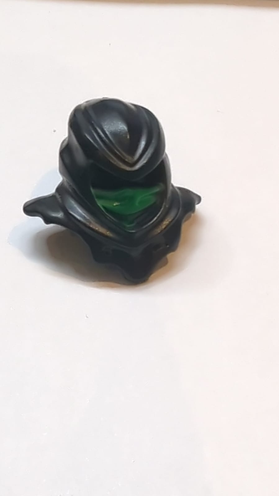 Kopfbedeckung Ninjago-Wickel mit gezackten Schultern und grünem Gesichtsmaske-Muster schwarz