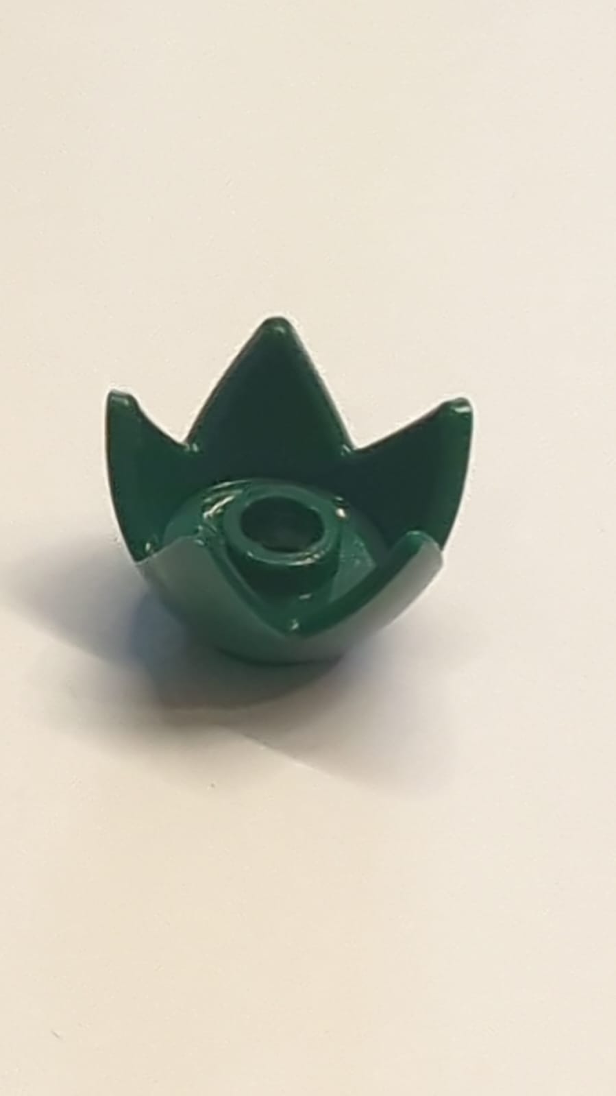NEU Minifigur Krone Eierschale mit 5 Spitzen und Noppe dunkelgrün