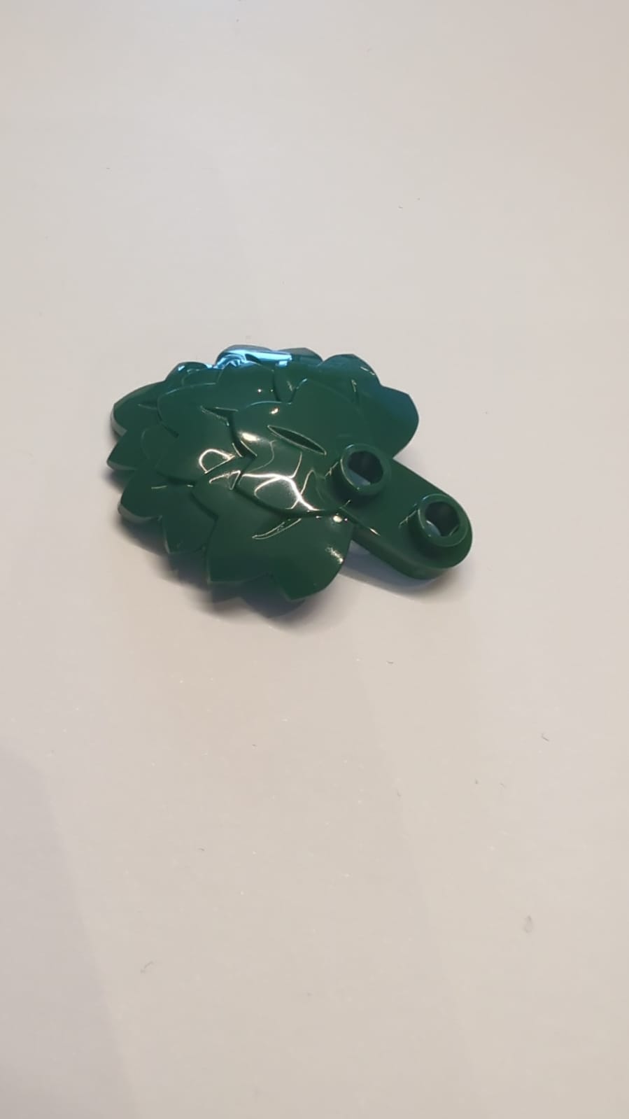 NEU Pflanzenplatte, rund 1 x 2 mit geschichteten Blättern dunkelgrün