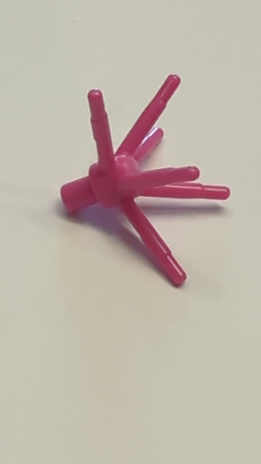 NEU Pflanze Blumenstiel mit Stab und 6 Stielen knallpink