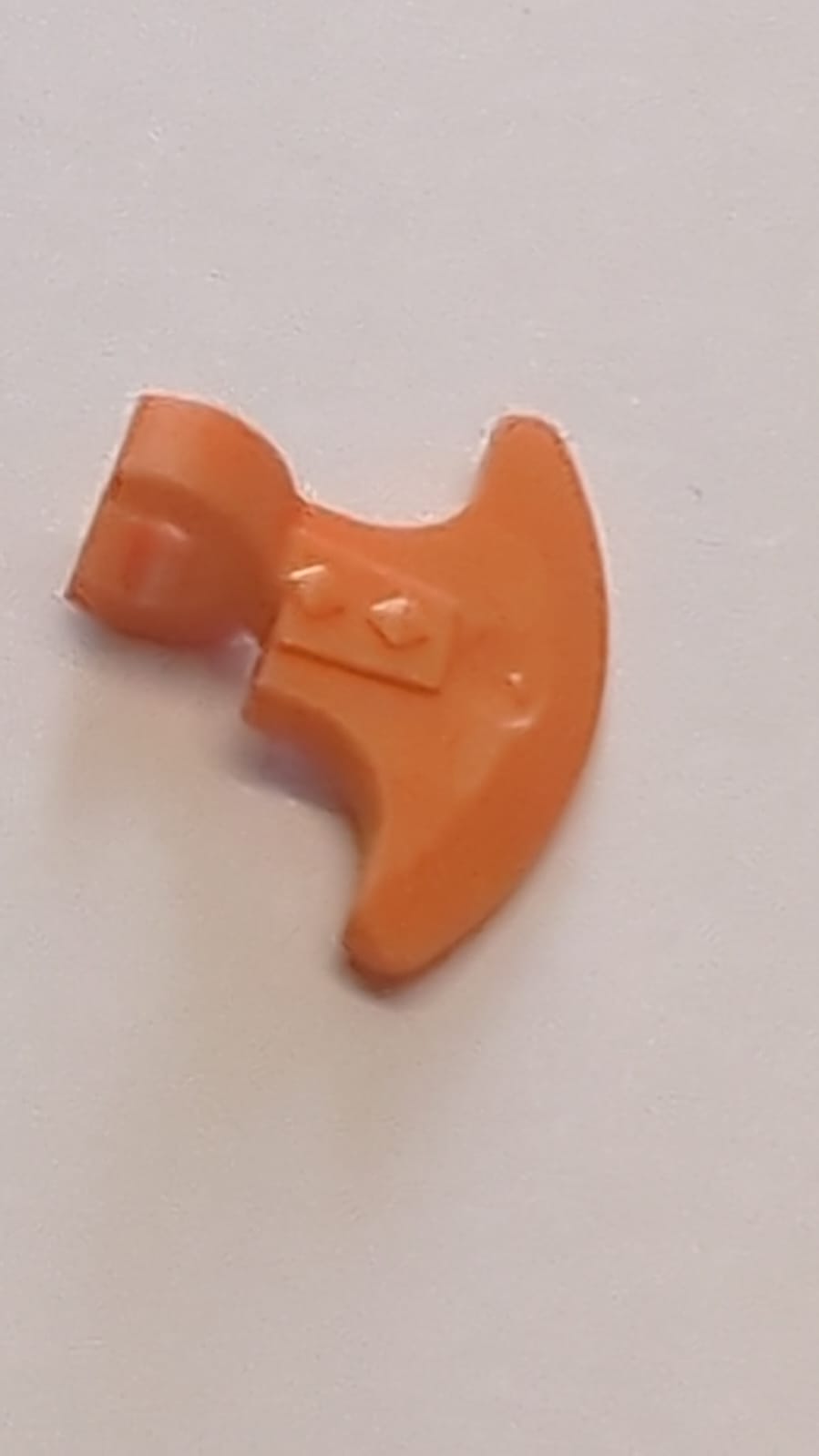 NEU Minifigur Axt-Kopf mit Clip orange
