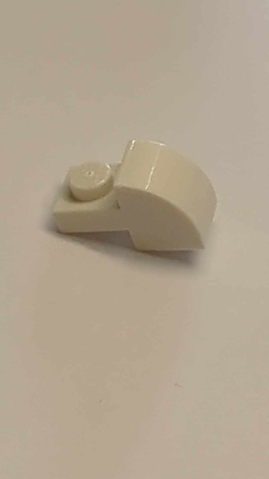 NEU Bogenstein, gewölbt 2 x 1 mit Noppe weiß