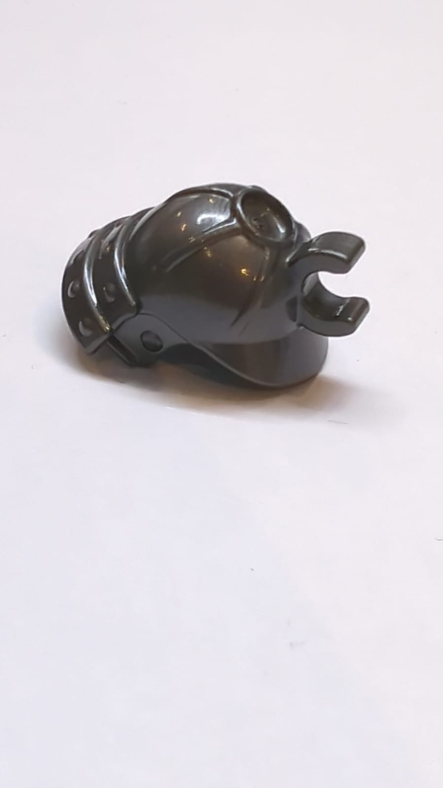 Kopfbedeckung -Helm Ninja / Samurai mit Clip und langem Visier titan