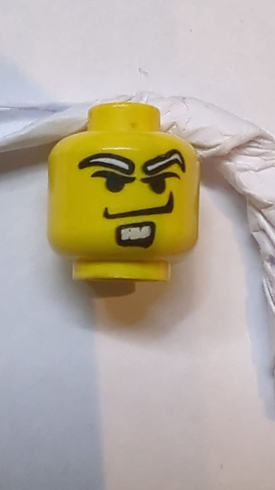 Kopf Weiße lange Augenbrauen und Seelenfleck, obere Augenlider, Schmunzelmuster