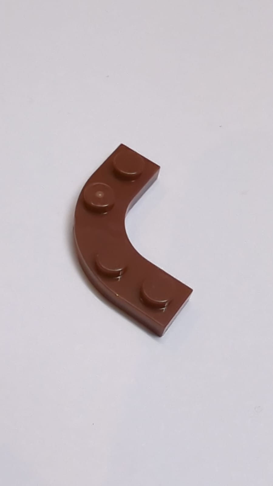 NEU Platte, rund Ecke 3 x 3 mit 2 x 2 Ausschnitt, neubraun