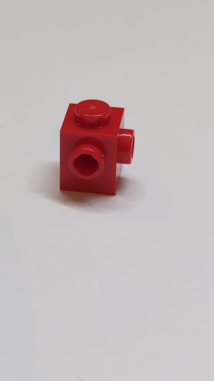 NEU Stein, Modifiziert 1 x 1 mit Noppen an 2 Seiten, nebeneinander rot