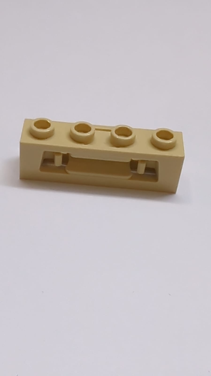 NEU 1 x 4 modifizierter Stein mit Clips Innenseite, Waffe Disk Shooter beige