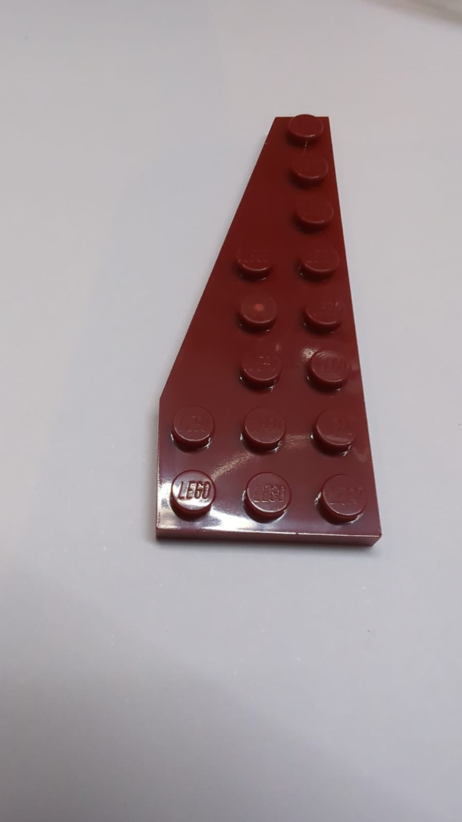 NEU Platte modifiziert, Flügel 8 x 3 Pentagonal links dunkelrot