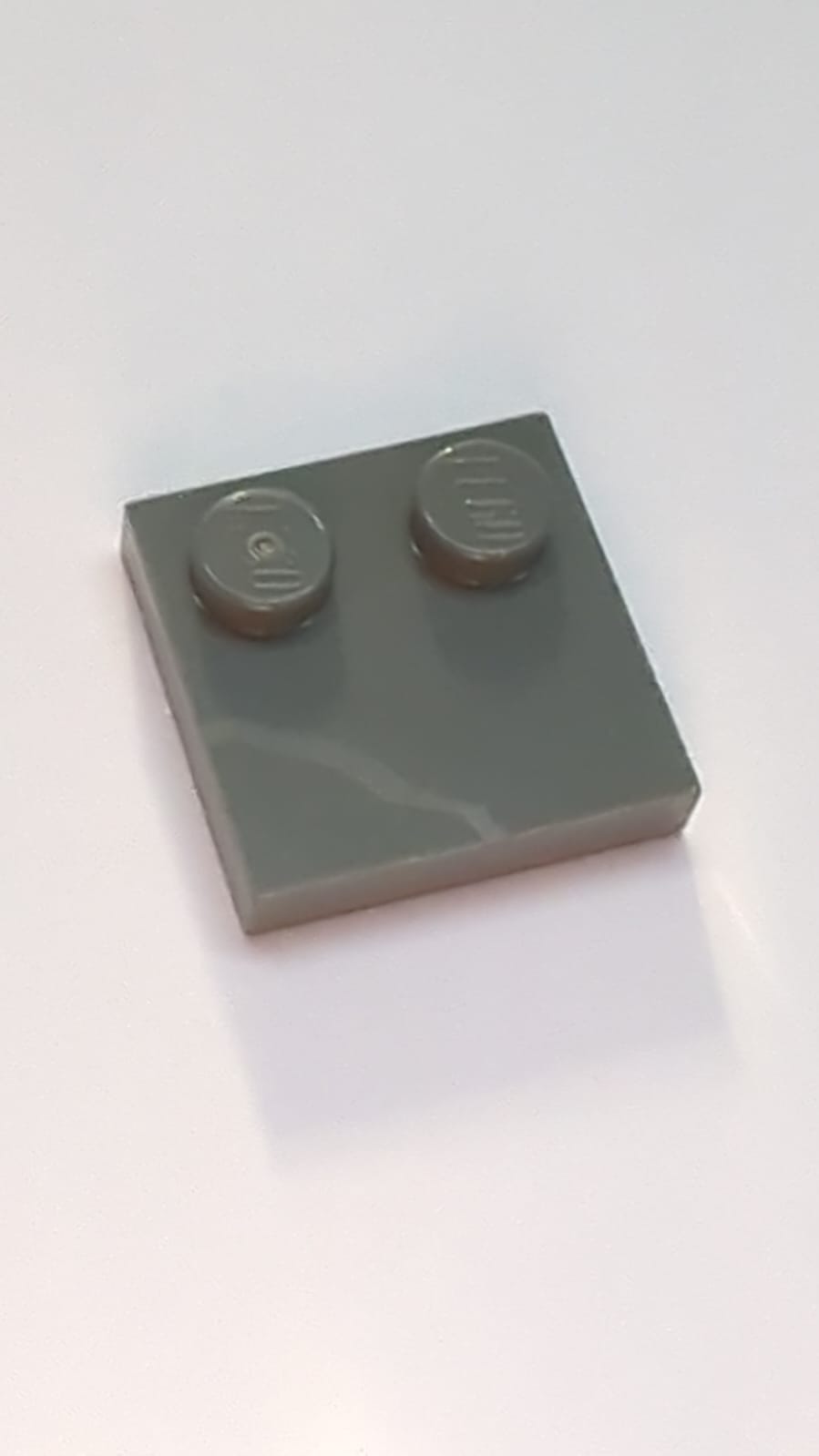 2x2 modifizierte Fliese mit 2 Noppen auf der Seite neudunkelgrau