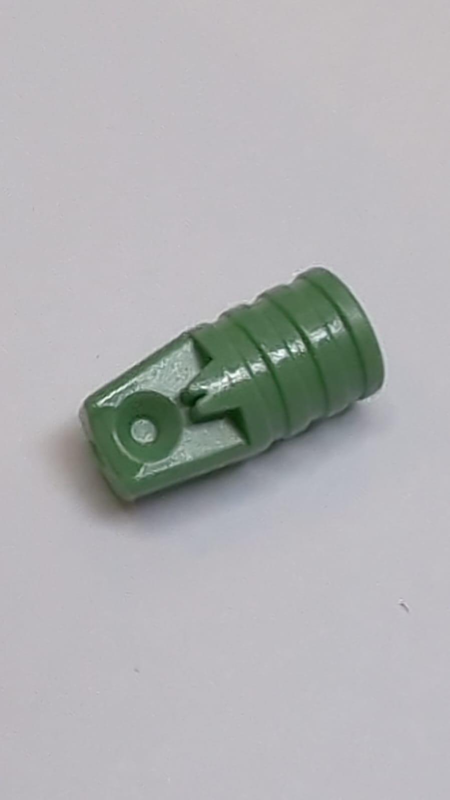 NEU Scharnier Zylinder 1 x 2 mit 1 Finger und Achsloch ohne Slots sandgrün