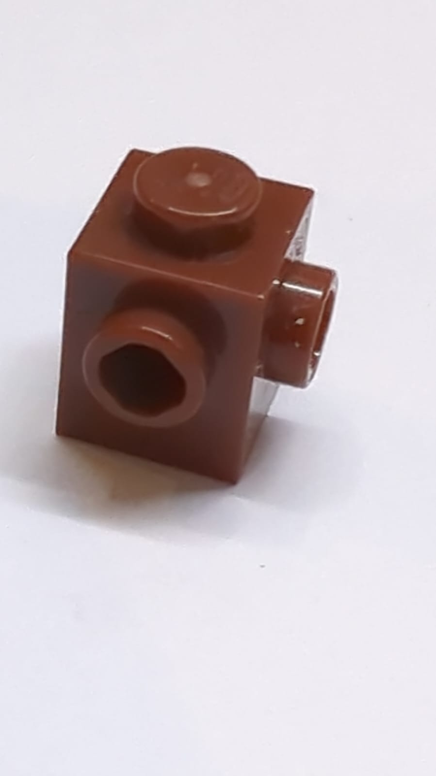 NEU Stein, Modifiziert 1 x 1 mit Noppen an 2 Seiten, nebeneinander neubraun