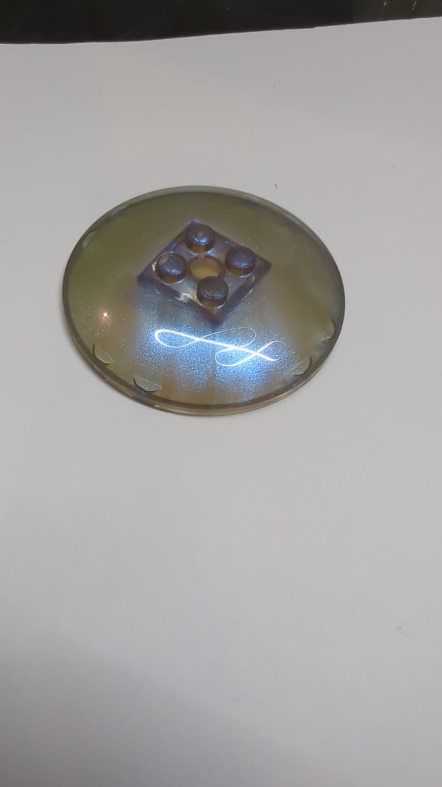 NEU Schüssel 6 x 6 umgekehrt (Radar) - feste Noppen satin transparent braun