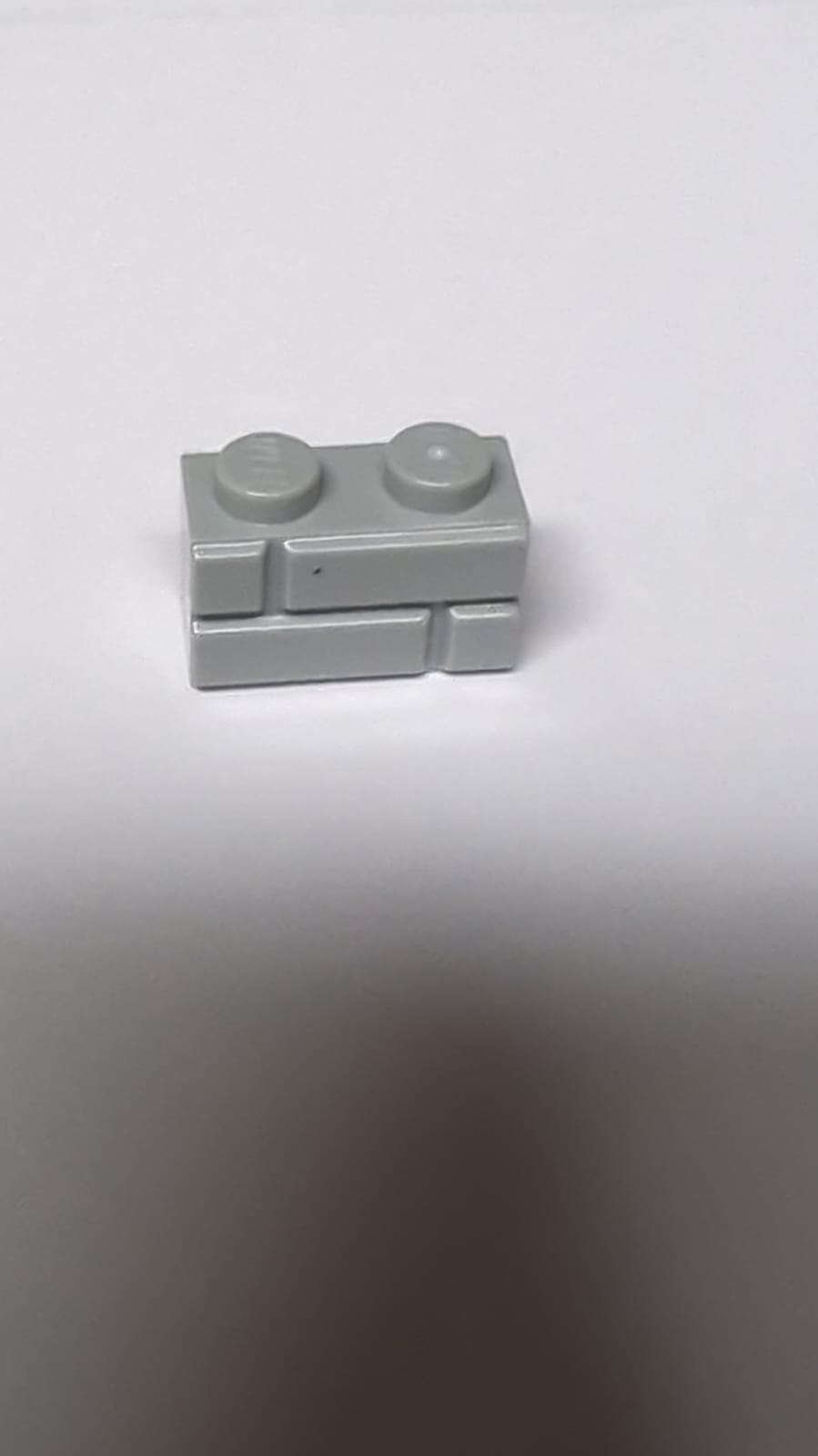 NEU Stein, modifiziert 1 x 2 mit Mauerprofil neuhellgrau