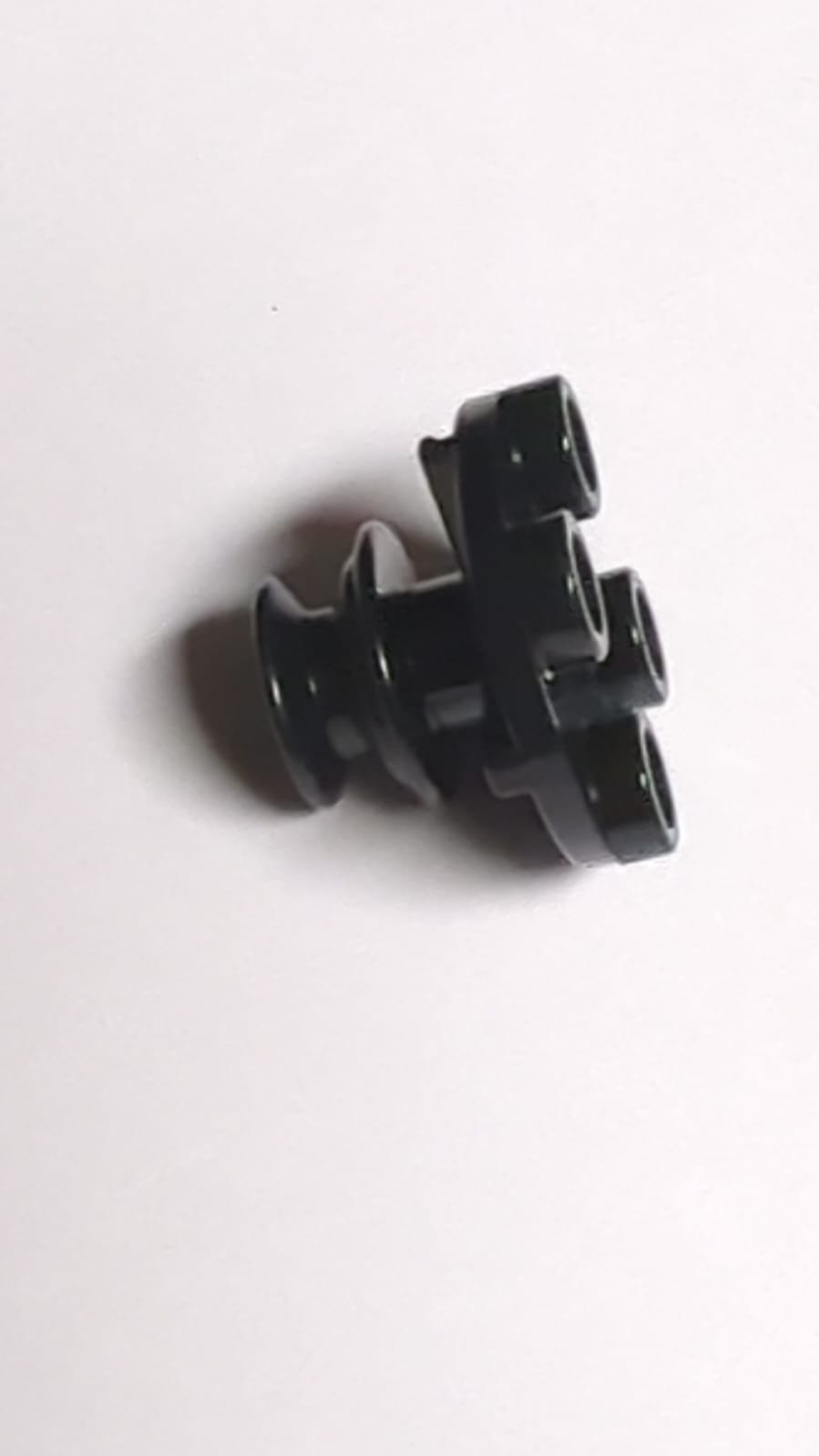 NEU Platte, rund 2 x 2 dünn mit Drehstiel schwarz