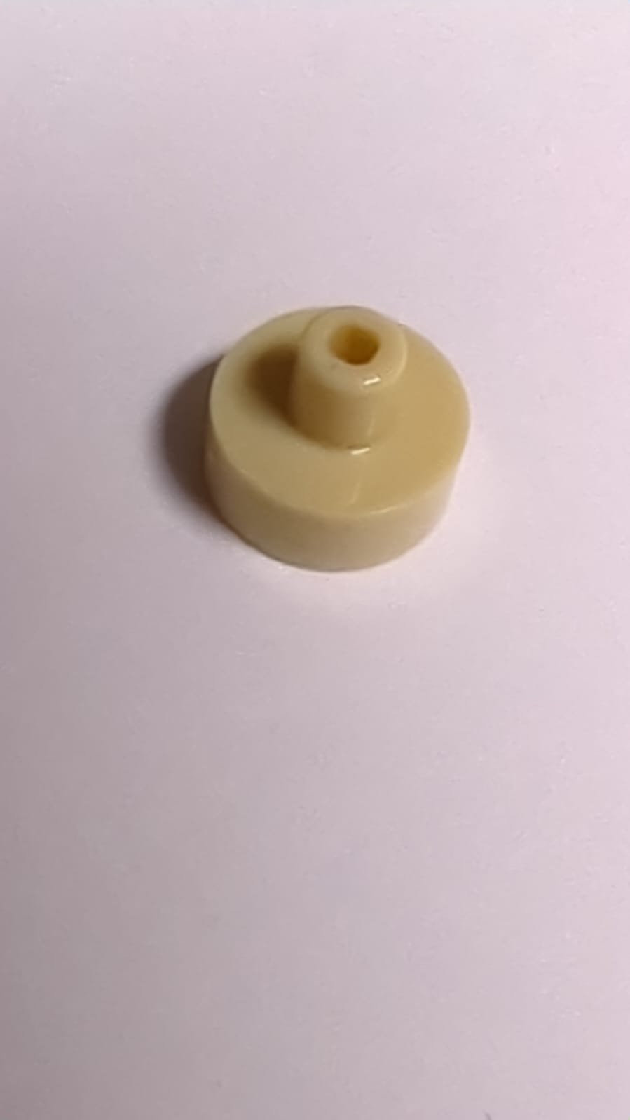 NEU Fliese, rund 1 x 1 mit Stab / Pinhalter beige