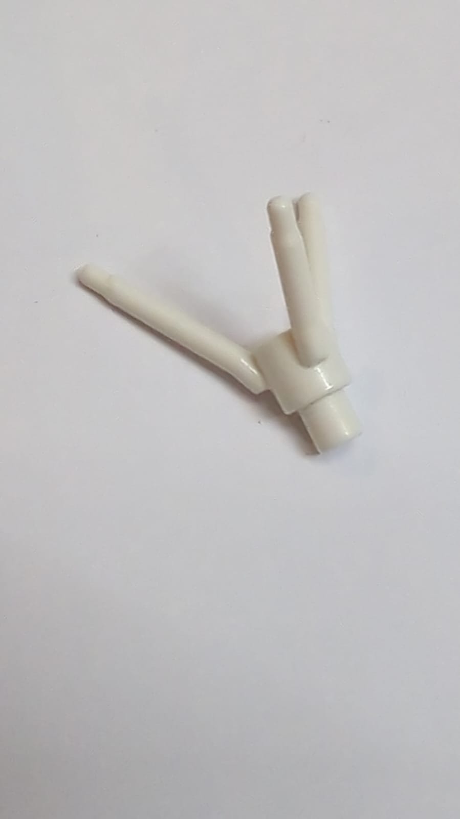 NEU 1 x 1 Blüte Pflanze Stiel 3er mit Noppe unten weiß