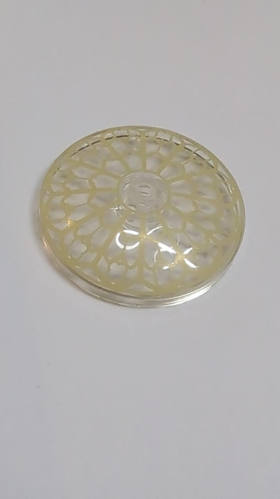 NEU Schüssel 4 x 4 Invers (Radar) mit offenem Noppenfeld und Tan-Rosenmuster transparent weiß